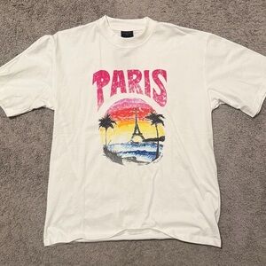 Balenciaga White Paris Sunset Tee